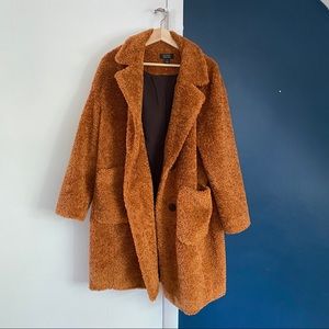 Halogen Atlantic x Pacific faux fur coat teddy